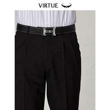   		Virtue 富绅 无褶夏季薄款黑色西裤男士宽松商务正装上班工作裤子 券后47元 		