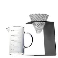   		JOTO 九土 咖啡具套装手冲滤杯架通用滤纸耐热玻璃刻度分享壶套装套组 173元 		