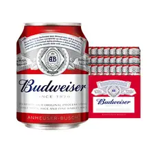   		88VIP会员：Budweiser 百威 经典醇正啤酒 Mini罐 255ml*24听 券后64.6元 		