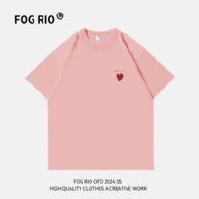   		FOG RIO重磅原创设计新款2024潮牌纯棉重磅情侣短袖T恤男女纯棉t 19.9元 		