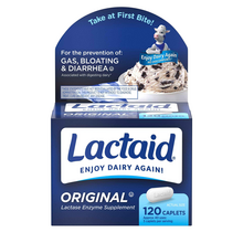   		【含税直邮】Lactaid 原始强度乳糖不耐受缓解小囊含天然乳糖酶，120 克拉 到手约￥118 		