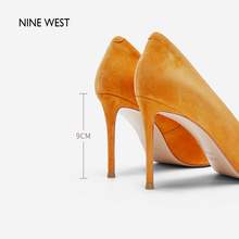   		NINE WEST 玖熙 暮色橙海绒面方扣细高跟鞋2025春新款法式水钻单鞋 券后1044.05元 		