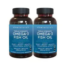   		Viva Naturals Viva 高浓度深海鱼油软胶囊Omega3中老年成人DHA 180粒*2瓶 ￥545.34 		