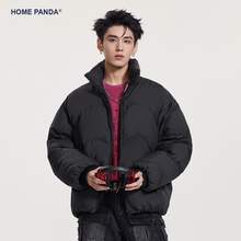   		HOME PANDA HomePanda纯色立领三防羽绒服男冬季90白鸭绒加厚保暖短款面包服 429.9元 		