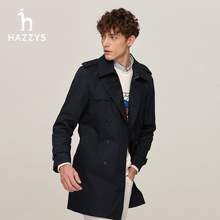   		HAZZYS 男士中长款风衣 ASWZH02CH01A 2510元 		