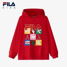   		FILA 儿童红色连帽卫衣2025春季新款新年衣服亲子 
535.6元 		