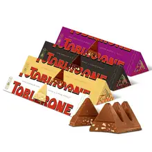   		亿滋进口Toblerone三角黑巧克力100g*4条 券后39.9元 		