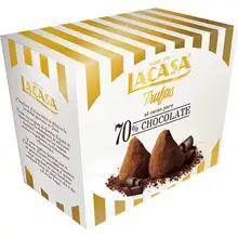   		乐卡莎 LACASA 70%可可 松露形巧克力 150g ￥20.81 		