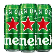   		88VIP：Heineken 喜力 经典精酿全麦酿造啤酒 500ml*3罐 18.9元包邮 		