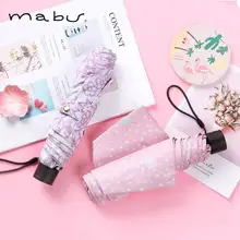   		日本人气雨伞品牌！Mabu 轻量6骨防紫外线遮阳轻便折叠晴雨防晒伞 2色 ￥28 		