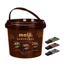   		meiji 明治 黑巧克力混合装 家庭分享装 休闲零食 新年 330g 桶装 黑巧克力混合装 330g 37.66元 		