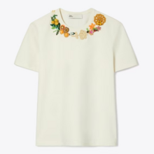   		刘令姿同款！Tory Burch 刺绣圆领T恤 
3.8折 $112（约806.9元） 		
