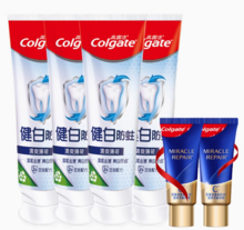   		Colgate 高露潔 含氟健白防蛀牙膏90g*4支+高端氨基酸牙膏18g*2支 ￥13.11 		