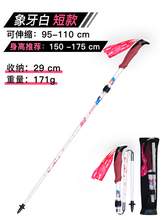   		開拓者 Pioneer 登山杖 99%碳纖維折疊杖 超輕伸縮 可折疊碳素徒步滑雪手杖 245元 		