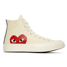   		Comme des Gar?ons Play 灰白色 Converse 聯(lián)名 Chuck 70 高幫運(yùn)動(dòng)鞋 $150（約1078.28元） 		