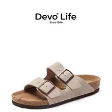   		的沃 Devo 破價(jià)！反絨牛皮軟木勃肯拖鞋 男女同款 
144.1元 		