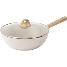   		卡羅特 不粘鍋炒鍋家用麥飯石炒菜鍋平底鍋不沾鍋電磁爐燃?xì)庠顚Ｓ?24cm帶蓋 60.82元 		