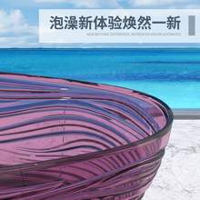   		奧享 woesom 水波紋獨立式浴缸酒店家用浴盆透明彩色水晶異形浴池浴盆 40598元 		