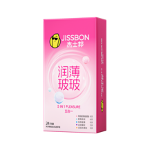   		88VIP會員：jissbon 杰士邦 潤薄玻玻尿酸五合一 安全套 24只裝 19.15元包郵（返14元貓超卡，需用券） 		