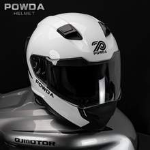   		POWDA 摩托車全盔覆蓋式 3C ECE DOT認證 亮白 110元 		
