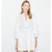   		Tory Burch 湯麗柏琦 泡泡袖 白色連衣裙 
€495（約4145.43元） 		