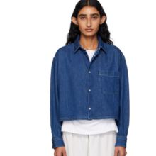   		中站含稅！A.P.C. 海軍藍 Samantha 牛仔襯衫 
$275（約1983.16元） 		