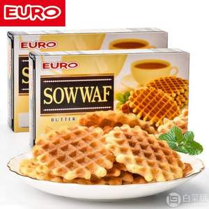泰国进口，EURO 欧乐宾 牛油煎饼香脆华夫饼40g*2盒