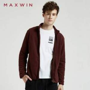 优衣库制造商，Maxwin 马威 男士摇粒绒立领保暖开衫