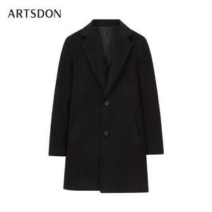 2018秋冬新品，Artsdon 阿仕顿  男士中长款毛呢大衣EG41632