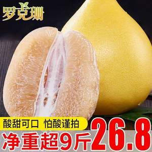 罗克珊 农家白心柚子 净重9~10斤