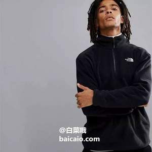 多碼，The North Face 北面 100 Glacier 男士1/4拉鏈抓絨衣