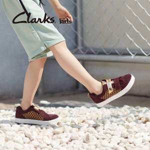 Clarks 其樂 City Hero Lo 漫威英雄聯(lián)名系列 男童真皮板鞋26137651