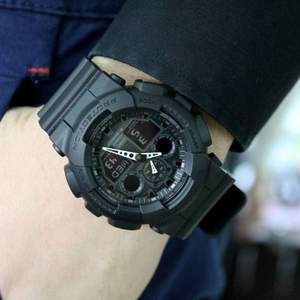 CASIO 卡西欧 G-SHOCK系列 GA-100-1A1ER 男士多功能双显运动手表