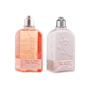 双十二预售，L'OCCITANE 欧舒丹 甜蜜樱花 沐浴啫喱250ml+身体乳250ml