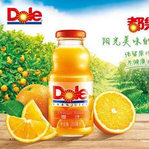 限地区，Dole 都乐 100%橙汁 250ml*24瓶