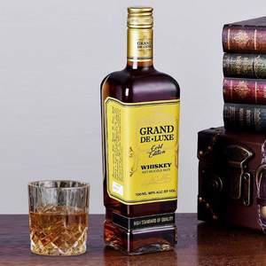 乌克兰原瓶进口，Grand De·Luxe 歌帝利 威士忌700ml*2瓶 送2个酒杯