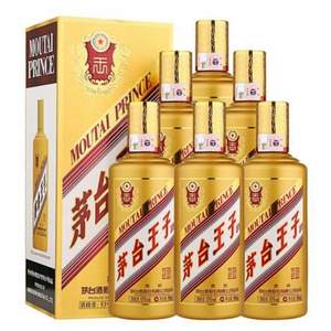 限PLUS会员，茅台 金王子酒 53度 酱香型白酒 500ml*6瓶整箱装 送2支葡萄酒