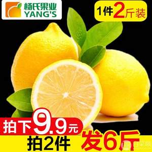杨氏果业 四川安岳黄柠檬 6斤