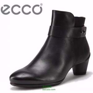镇店之宝，ECCO 爱步 女士雕塑45粗跟短靴 国内￥1999 Prime会员免费直邮含税