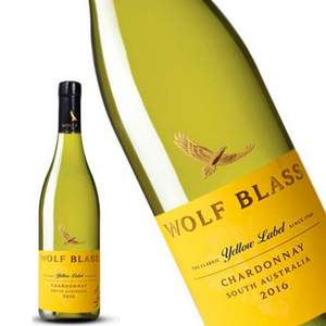 澳大利亚进口 Wolf Blass 纷赋 黄标 霞多丽白葡萄酒 750ml*2件  