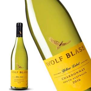 澳大利亞進口 Wolf Blass 紛賦 黃標(biāo) 霞多麗白葡萄酒 750ml*2件  