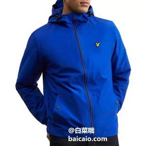 限XS碼，Lyle & Scott 蘇格蘭金鷹 JK464V 男士拉鏈連帽外套 Prime會員免費直郵含稅