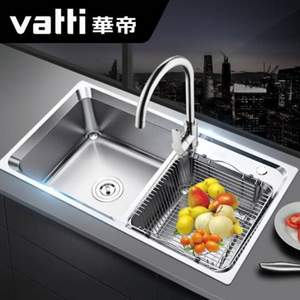 VATTI 华帝 304不锈钢厨房水槽+镀铬龙头 H-A2012(77)-C.1