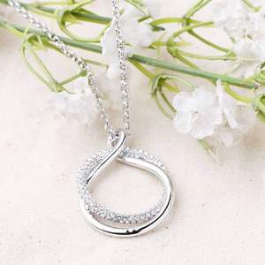 Swarovski 施華洛世奇 雙環(huán)形吊墜項鏈 銀色5194452