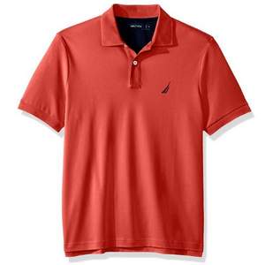 限尺碼，Nautica 諾帝卡 男士純色POLO衫 Prime會(huì)員免費(fèi)直郵