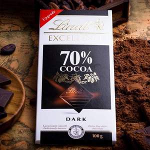 Lindt 瑞士莲 70％可可 特级黑巧克力 100g*2件