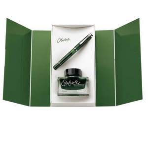 新款，Pelikan 百利金 M205 橄榄绿钢笔墨水礼盒