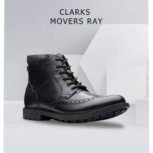 <span>反季白菜！</span>Clarks 其樂 Curington Rise 男士布洛克雕花短靴