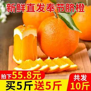 冠沛 奉节脐橙新鲜橙子10斤 