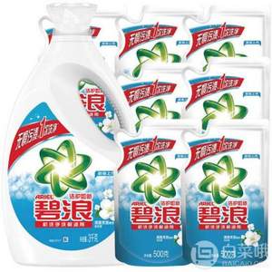 碧浪 潔護(hù)如新洗衣液 茉莉香型 3kg+500g*7 2套 ￥124.8包郵